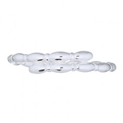 Silver Plated 925 Ring Row Of Oval Beads by BeYindi 