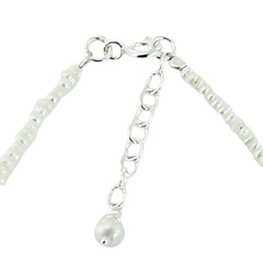 Freshwater Pearl Sterling Silver Peace Charm Bracelet 3