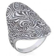 Tribal Oxidized Silver 925 Antiqued Ring by BeYindi