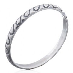 Link Of Waves On Sterling 925 Silver Ring by BeYindi