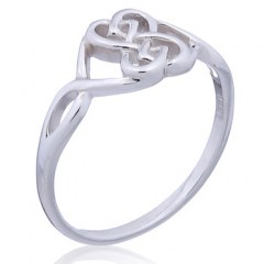 925 Inspired Double Heart Knot Ring by BeYindi