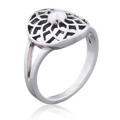 Flower 925 Silver Ring Flower Lily