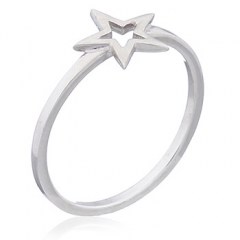 Open Star 925 Sterling Silver Ring