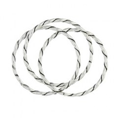Sterling Silver Twisted Rope 3-piece Interlinked Ring by BeYindi