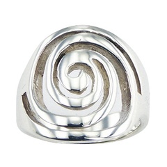 Arc Shaped Solid Spiral Unique Designer Ring by BeYindi 