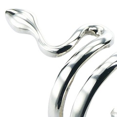 Fascinating Double Spiral Ring 925 Silver Planet Snake Design by BeYindi 2