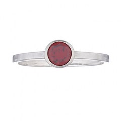 925 Silver Red Cubic Zirconia Ring by BeYindi 