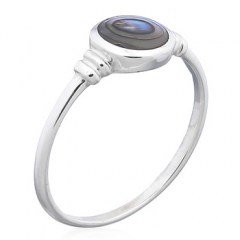 Abalone Shell In Oval 925 Silver Ring by BeYindi
