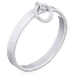 Small Round Wire Hanged Plain Silver Band Rings