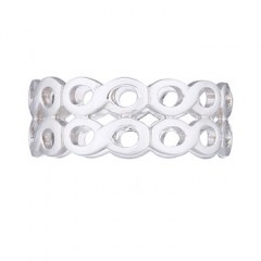Double Layout Infinity Silver Band Ring by BeYindi 
