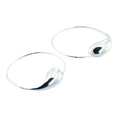 925 Sterling Silver Jewelry Elegant Droplet Hoop Earrings by BeYindi 2