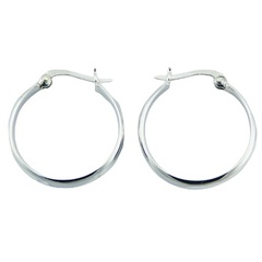 Timeless Elegant Sterling Silver Hoops Earrings Lightweight