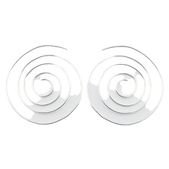 New Interpretation Sterling Silver Spiral Hoop Earrings