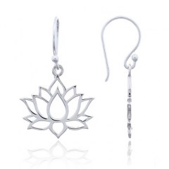 Lotus Sterling Silver Dangle Earring by BeYindi 