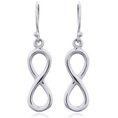 Infinity Dangle Earrings Casted Highly Polished Sterling Silver by BeYindi