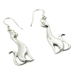 Siamese Cats Sterling Silver Dangle Earrings by BeYindi 