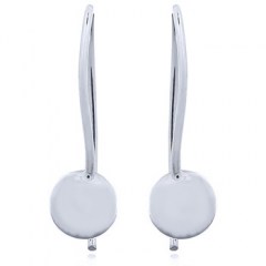 Sterling Silver Sphere Earrings Generous Curved Wires by BeYindi 