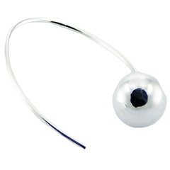 Sterling Silver Sphere Earrings Generous Curved Wires by BeYindi 3