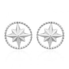 Twinkle Polygon Star 925 Sterling Silver Stud Earrings