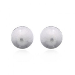 Silver Plated Ball 925 Stud Sphere Closure Earrings 