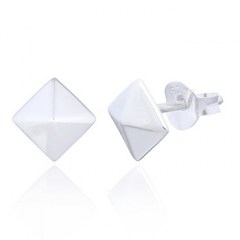 Sterling 925 Pyramid Square Stud Earrings by BeYindi