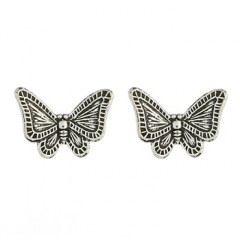 Eye Catching Little Sterling Silver Butterfly Stud Earrings