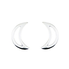 925 Sterling Silver Stud Earrings Dainty Small Open Moons