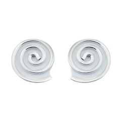 Gorgeous Sterling Silver Ear Studs Wirework Spiral Earrings