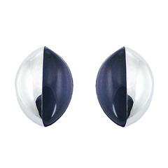 Transparent Violet Marquise Hydro Quartz 925 Silver Stud Earrings