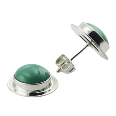 Small Turquoise Gemstone 925 Sterling Silver Stud Earrings