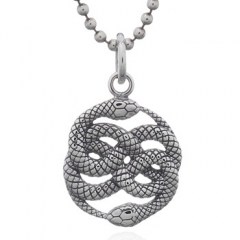 Twirled Snakes 925 Sterling Silver Pendant by BeYindi