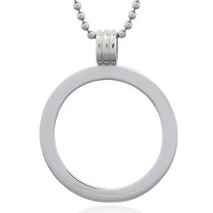 Polished Plain Silver Circle pendant by BeYindi