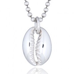 Cowrie Seashell Silver Pendant by BeYindi