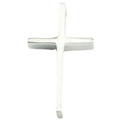 Thickset Highly Polished Sterling Silver Cross Pendant