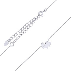 Bunny Rabbit Silver Plated 925 Chain Necklace