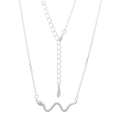 Charming Snake 925 Silver Chain Necklace