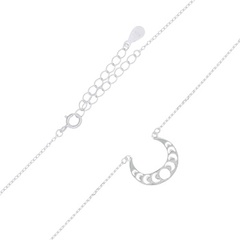 Phases Of Moon Figured Out 925 Silver Chain Necklace by BeYindi 