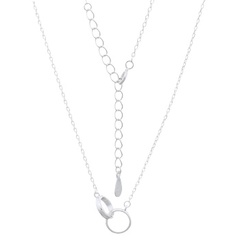Two Rings Connection 925 Silver Chain Necklace