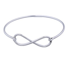 925 Silver Bangle Infinity Symbol Bracelet 