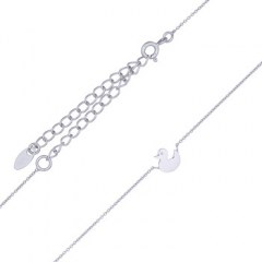 925 Sterling Silver Chain Bracelet With Duck Little Charm