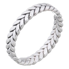 Dutch Braided 925 Silver Band Ring by BeYindi