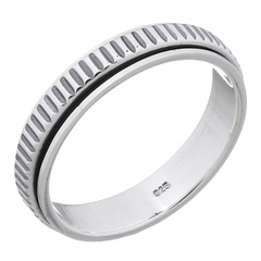 Cam Gear Spinner 925 Sterling Silver Band Ring