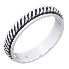 Wave Lines Gear Spinner 925 Sterling Silver Band Ring by BeYindi