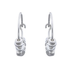Asymmetric Silver Gravels In Silver Hoop Earrings by BeYindi 