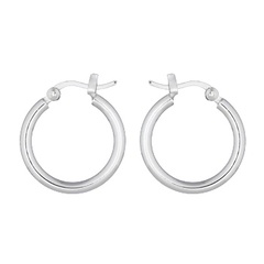 Circle Hoop 925 Silver Earrings