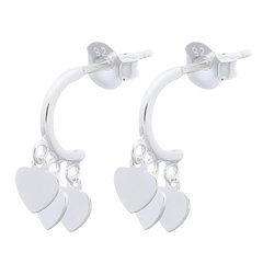 Shaking Hearts On 925 Silver Stud Earrings by BeYindi