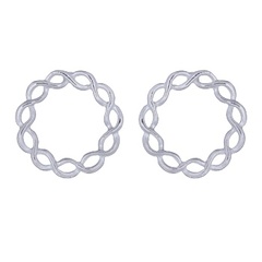 Circle Infinity 925 Stud Earrings by BeYindi