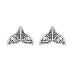 Tales Of Whale Sterling Silver Vintage Stud Earrings by BeYindi