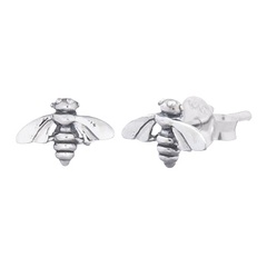 Little Honey Bee Silver 925 Stud Earrings by BeYindi 