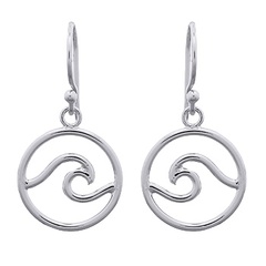 Wave of Sea Sterling Silver 925 Dangle Earrings by BeYindi